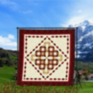 Heartwaves with Diamonds, king size: 100" x 100"