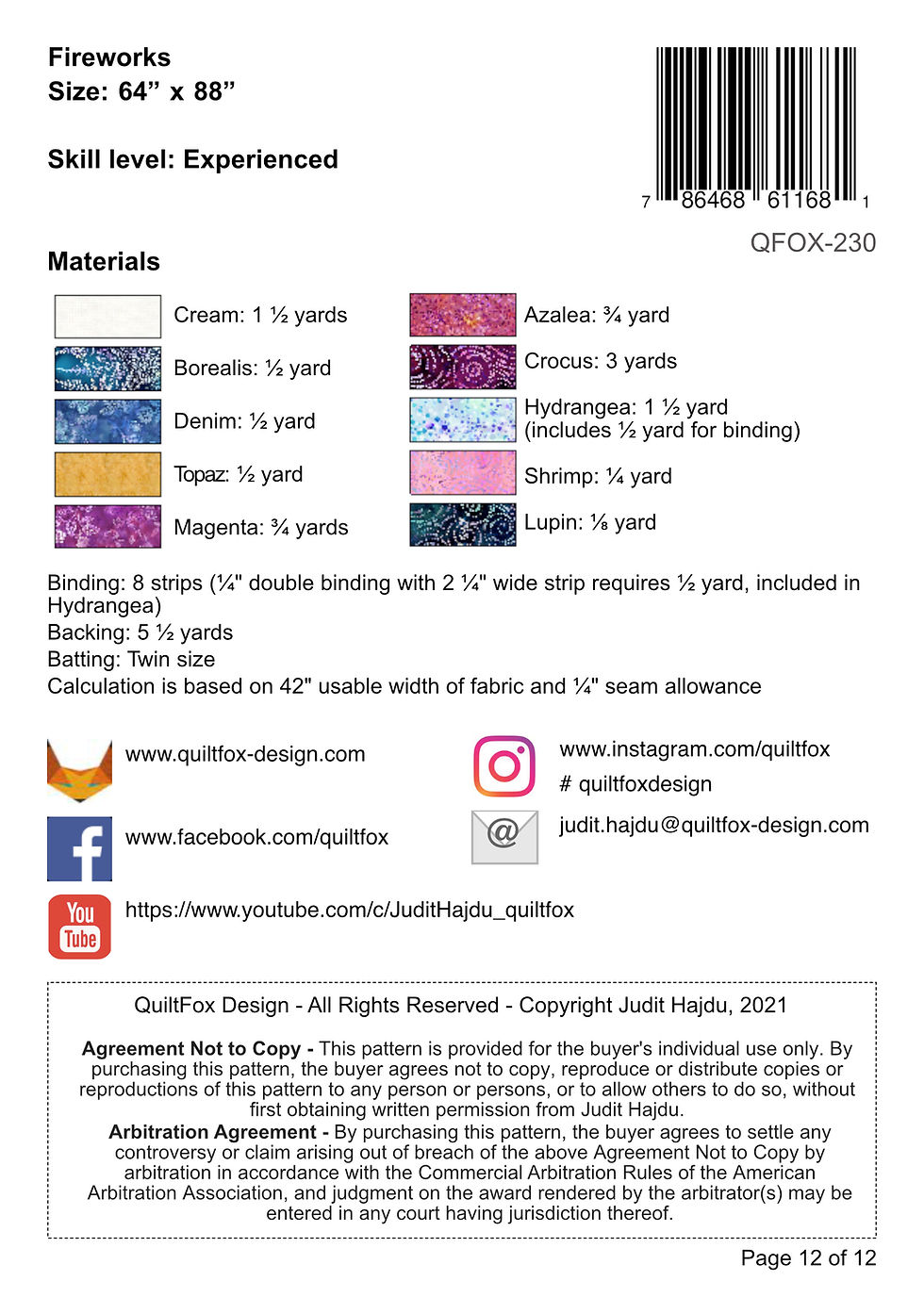 Thumbnail: Fireworks, size: 64" x 88"