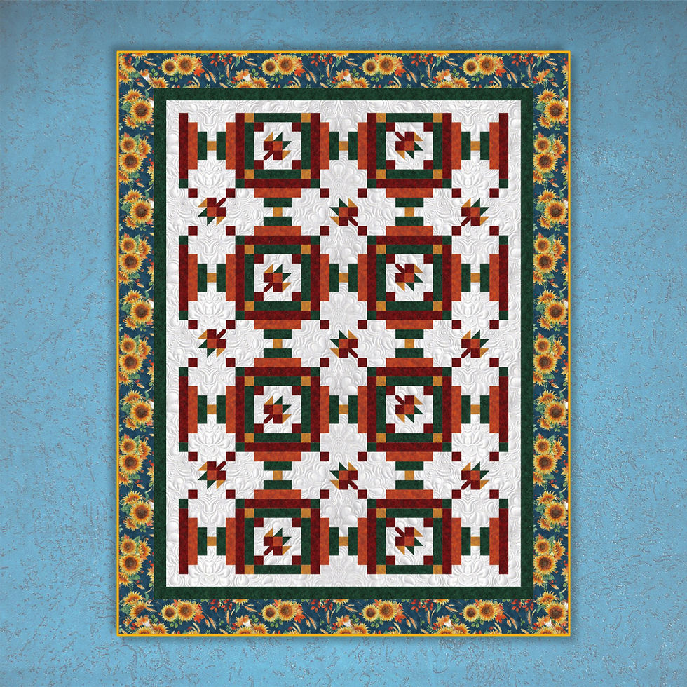 Thumbnail: Autumn Leaves - Fall for Autumn fabric line, size: 72" x 93"