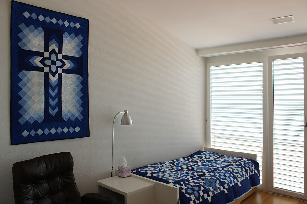 Thumbnail: Chevron Cross, wall hanging size: 32" x 52"