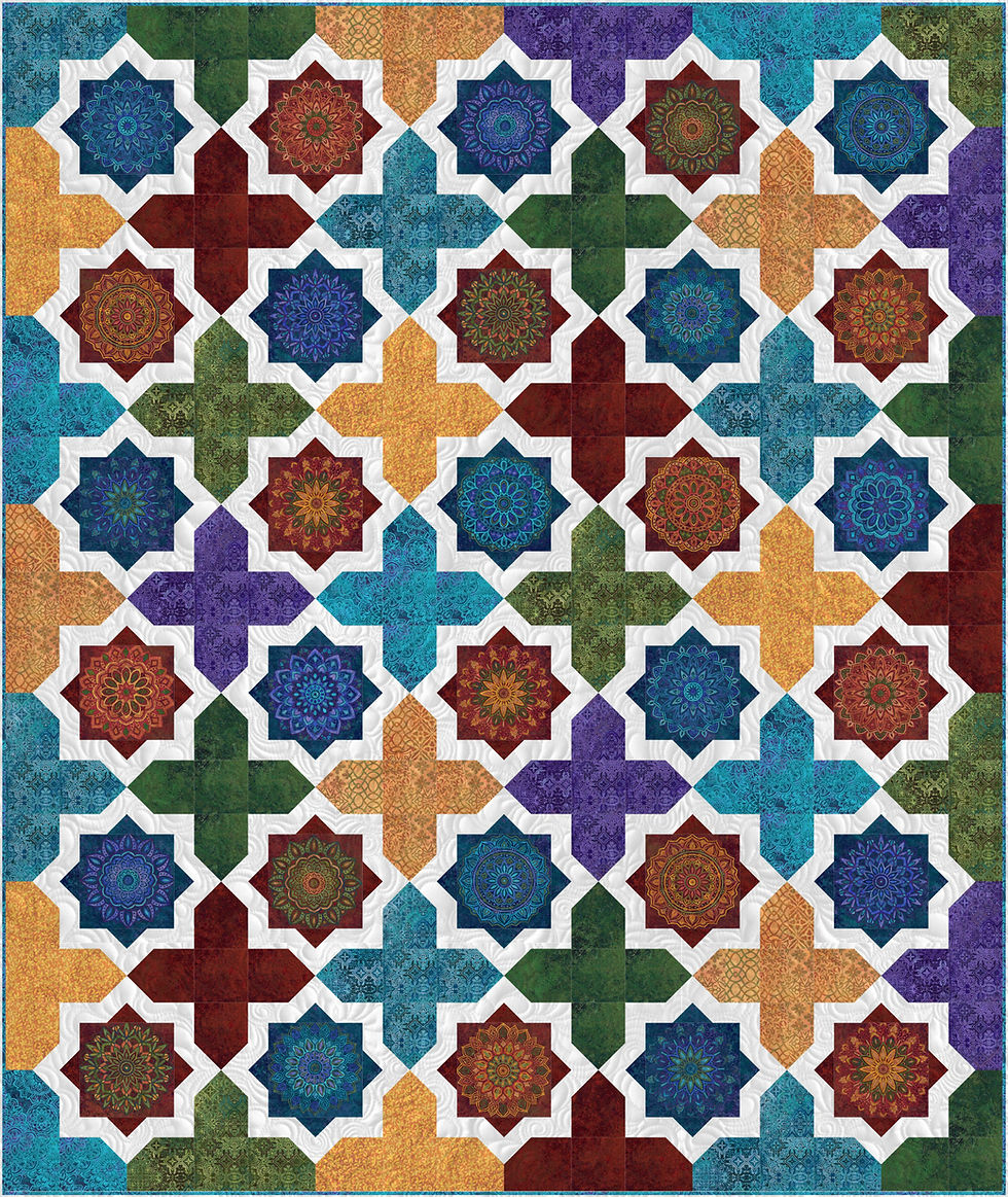 Thumbnail: Moroccan Tiles - Stonehenge Marrakech, size 74" x 88"