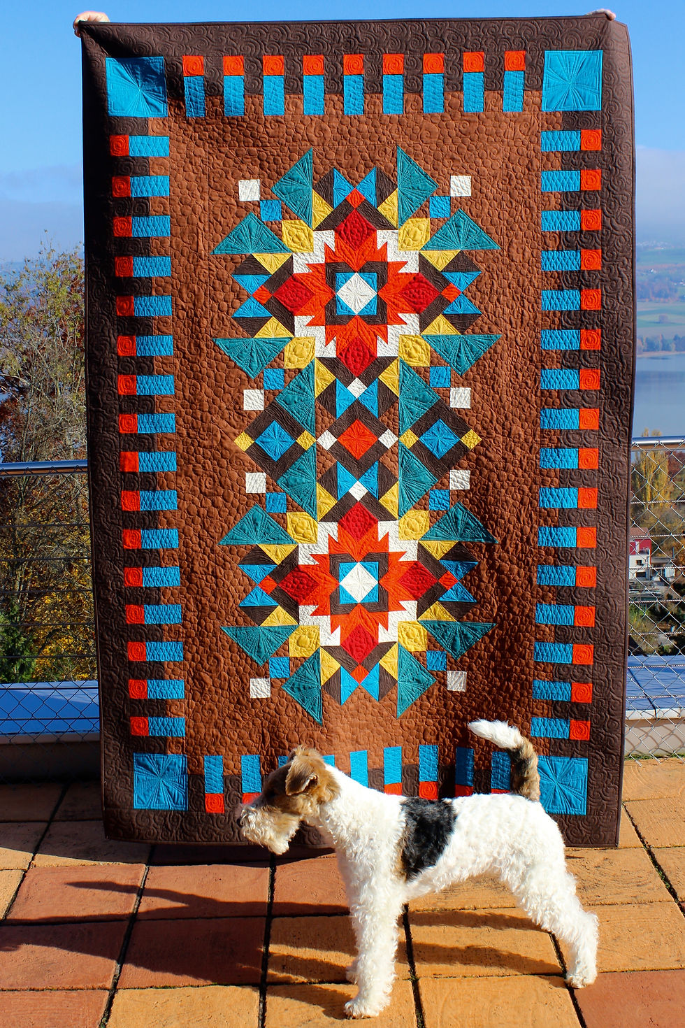 Thumbnail: Indian Summer, twin size: 56" x 84"