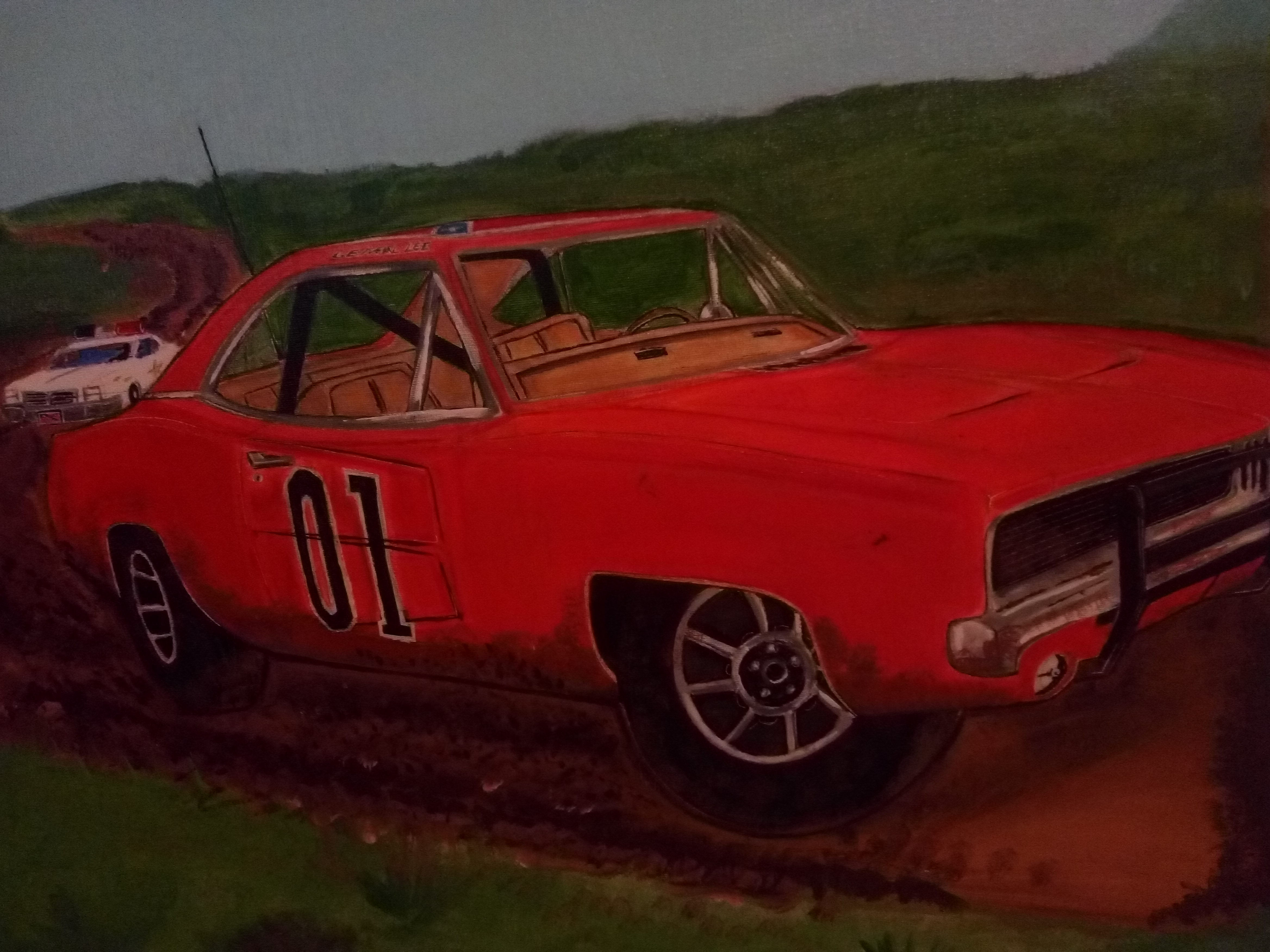 The Dukes of Hazzard (Ghost of the General Lee Painting) 