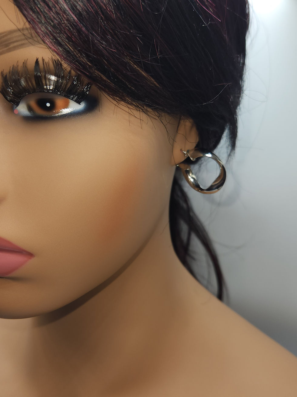 Thumbnail: Hoop Partially Twisted Earrings