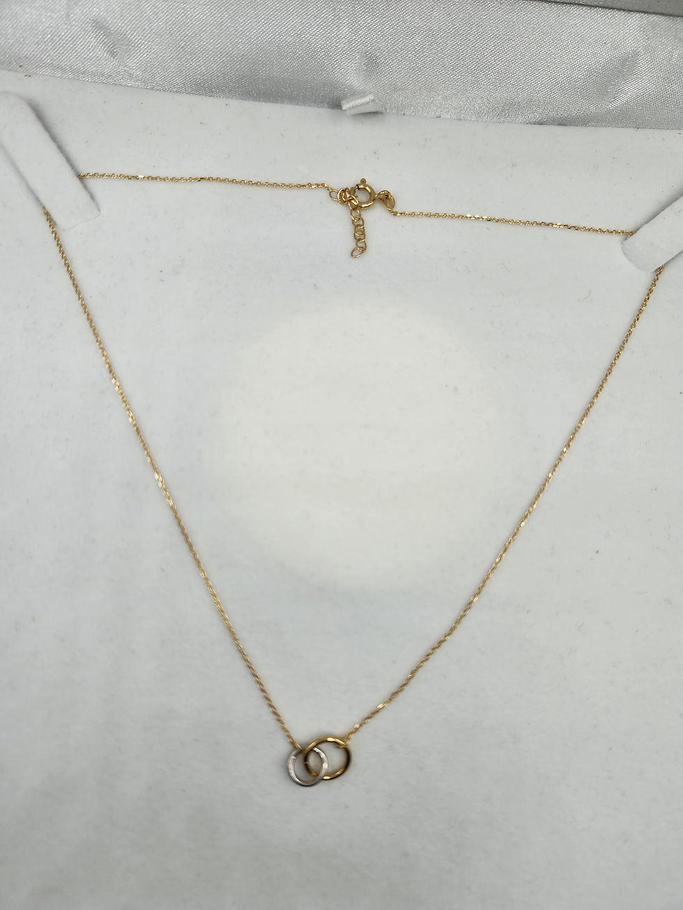 Thumbnail: Dual Circle Mixed Tone Necklace
