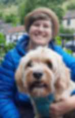 Roxy Davies photo holding dog