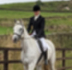 Wendy on her grey horse Bea