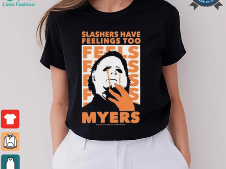 Riot Society Halloween 2024 Michael Myers Slashers Have Feelings Too Painting t shirt