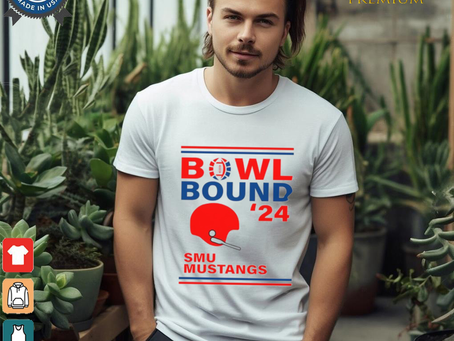 SMU Mustangs 2024 Bowl Bound Helmet Shirt