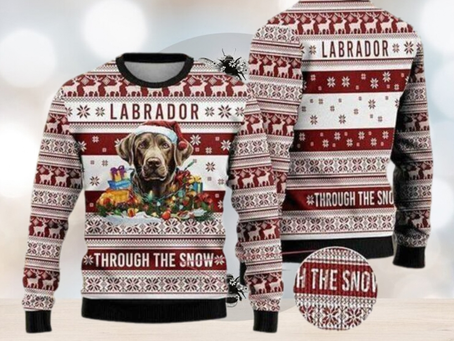 Labrador Through The Snow Ugly Christmas Sweater