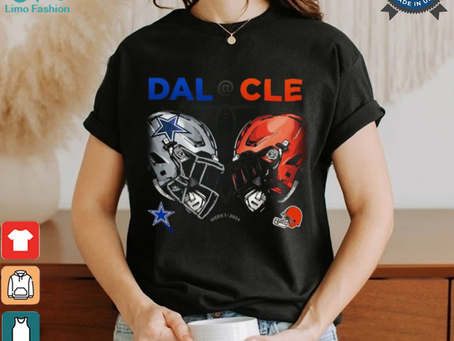 Design Dallas Cowboys vs. Cleveland Browns 2024 NFL Week 1 Matchup Shirt