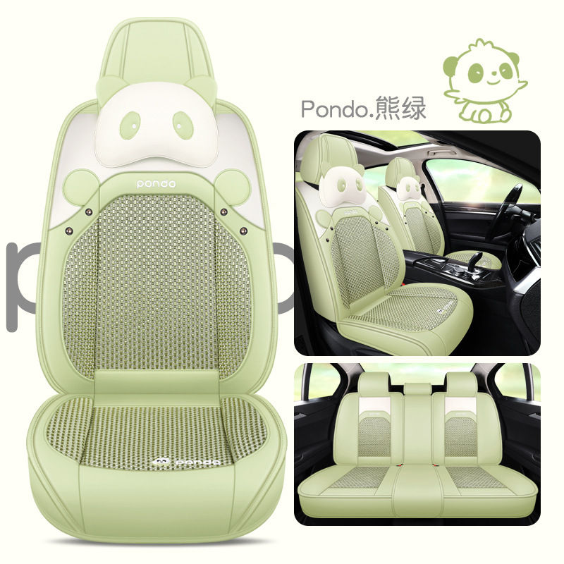 Thumbnail: Hot Sale High Quality Auto Interior Accessories Cartoon Cute Ice Silk Car Seat 