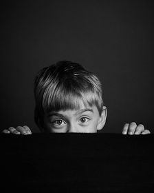 Photo scolaire noir et blanc créative