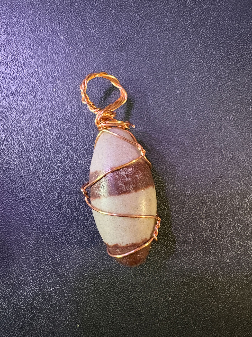 Thumbnail: Wire Wrapped Shiva Lingam Talisman Necklace