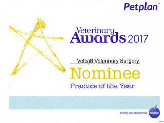 VETCall Nominated for Veterinary Awards 2017!