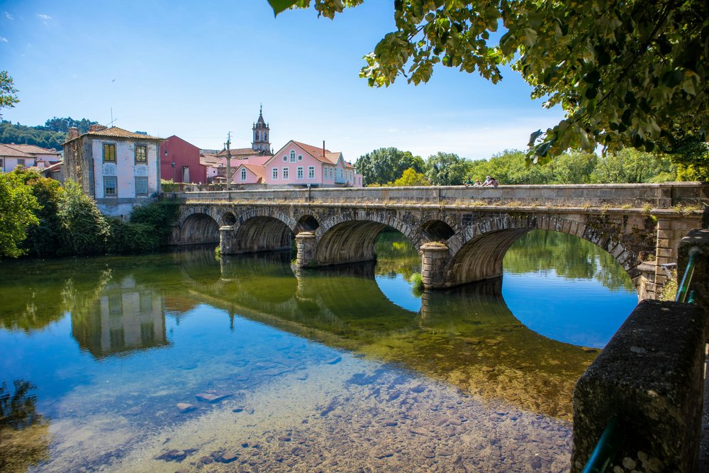 bridge that goes over the Rio Vez in Arcos de Valdevez, Portugal