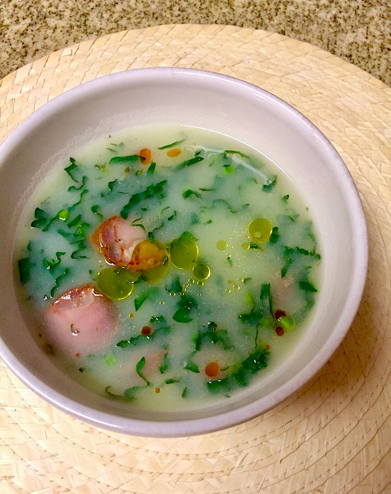 Caldo verde, the quintessential Portuguese soup