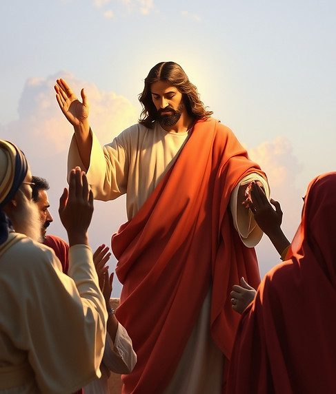 Jesus Christ blessing his devotees.jpg