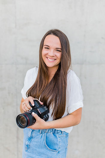 Senior portrait photographer's camera