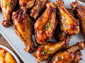 Peach & Chili Jam Glazed Chicken Wings