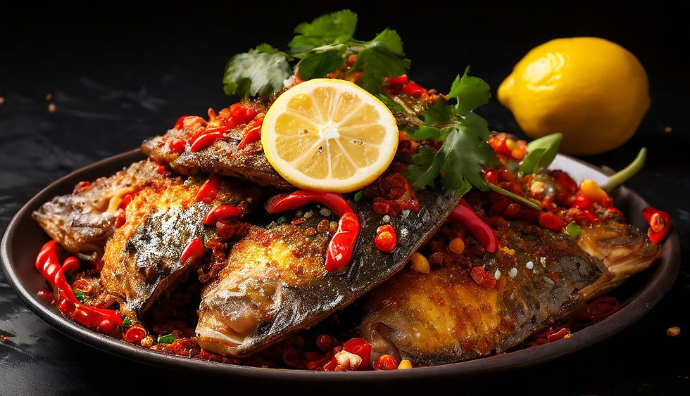 Fried Fish with Chilli Oil and Fresh Lemon