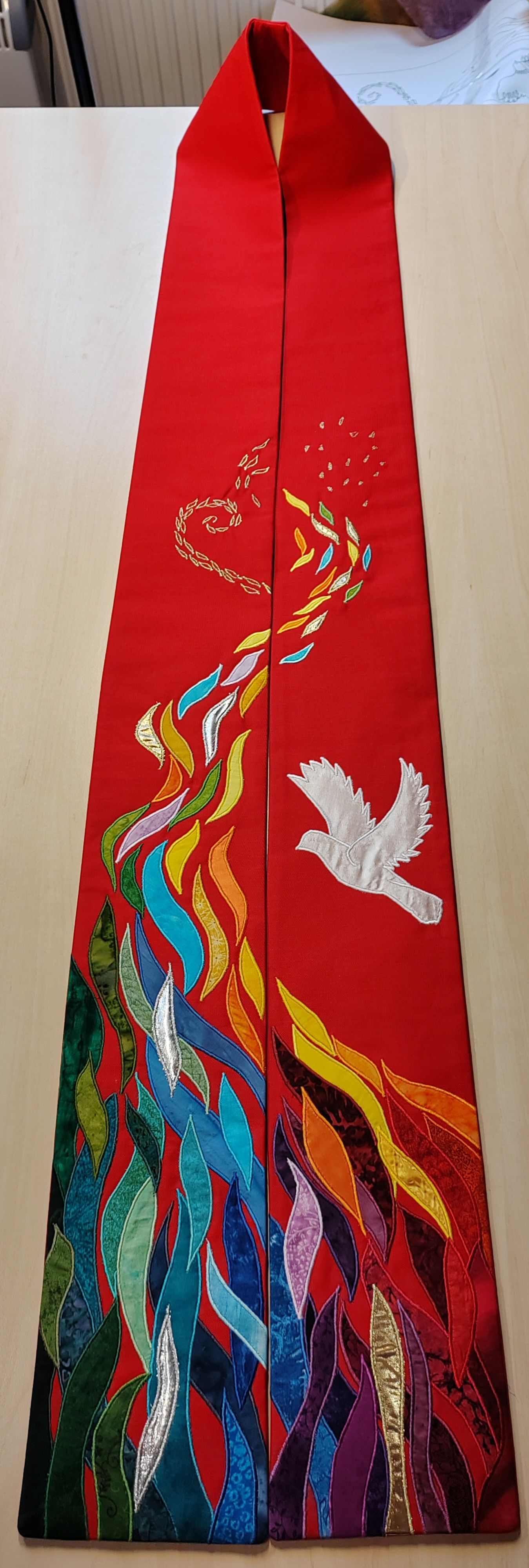 Rainbow Pentecost Clergy Stole