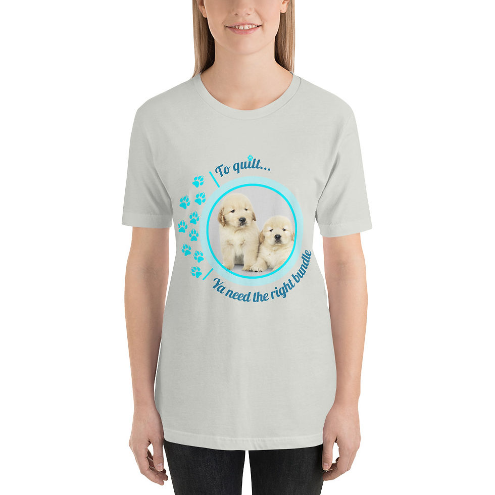 Thumbnail: To Quilt Puppies - Short-Sleeve Unisex T-Shirt
