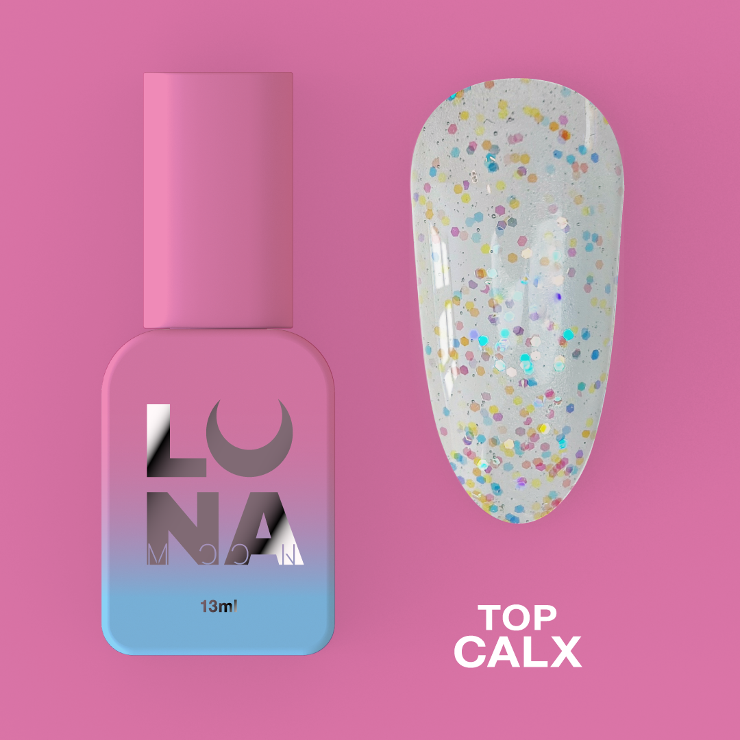 Top Coats With Decorative Elements CALX - 13 ml