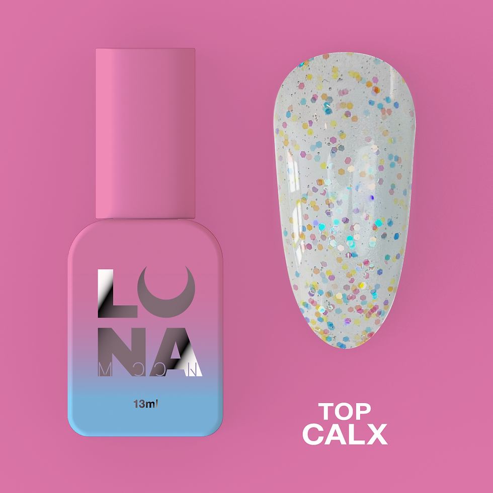 Top Coats With Decorative Elements CALX - 13 ml