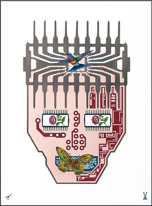 Petrus Wandrey, Data Mask, 2001, Meissen porcelain mask