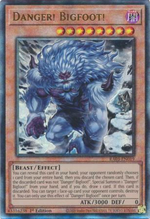 Danger! Bigfoot! (Alternate Artwork) - RA03-EN019 - Ultimate Rare 1st Edition