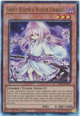Ghost Reaper & Winter Cherries (Alt Art) - RA03-EN014 - Ultimate Rare 1st Editio