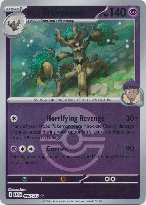 Hop's Trevenant - 096/217 - Ball Foil