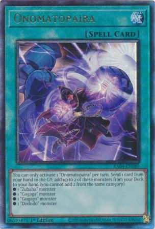 Onomatopaira - RA04-EN089 - Ultimate Rare 1st Edition
