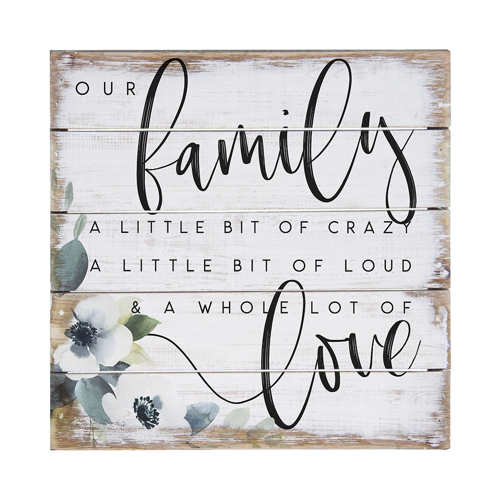 Our Family, A Little Bit of Crazy Slat Box Sign