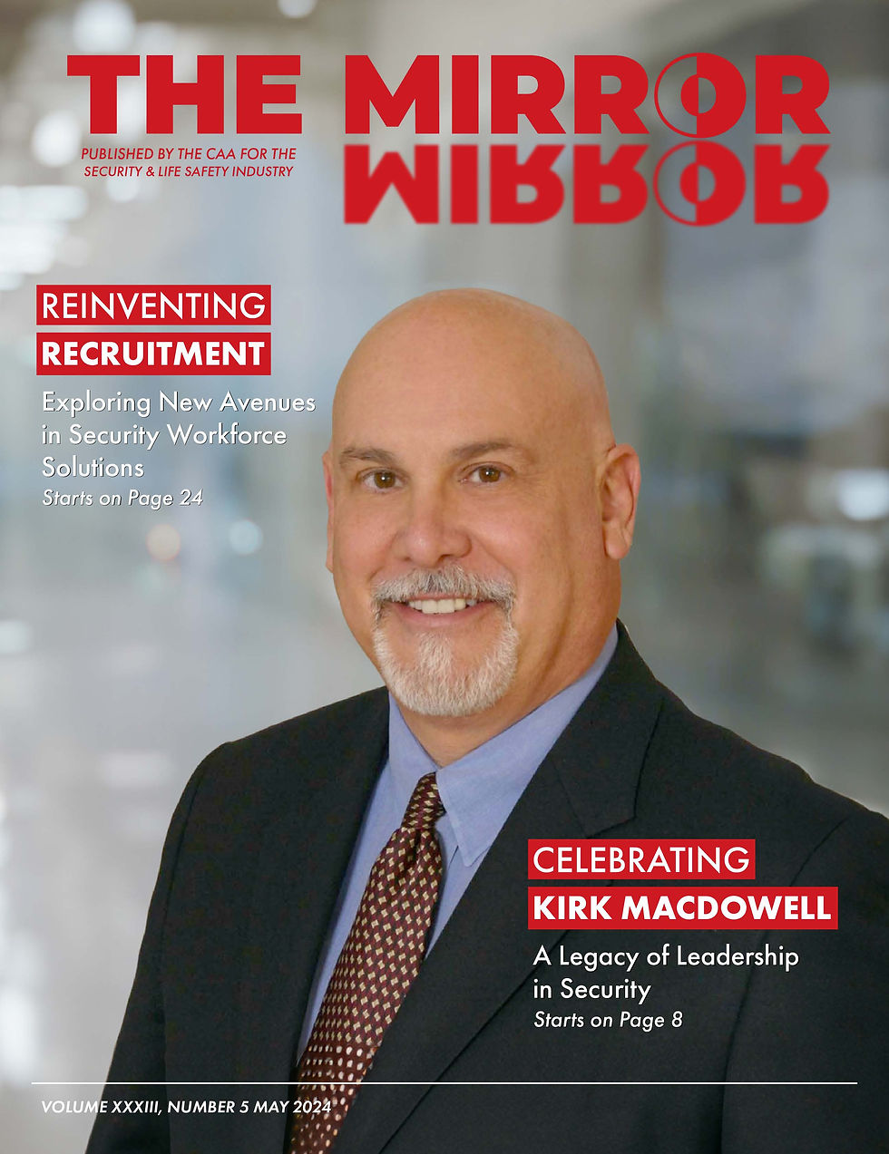 Kirk MacDowell on cover of THE MIRROR