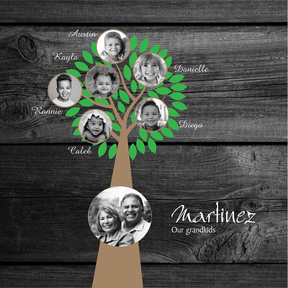 Thumbnail: Grandkids Canvas, Tall Tree