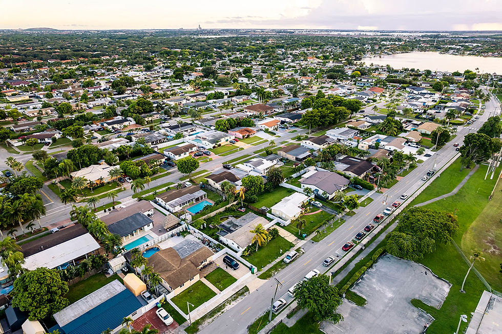 sprawling neighborhoood