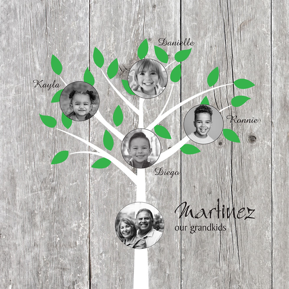 Thumbnail: Grandkids Canvas, Traditional Tree