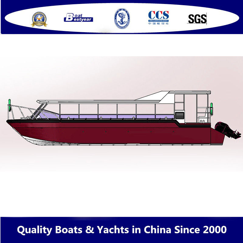 Thumbnail: Bestyear Boat Aluminum Catamaran Passenger Boat Water Bus PB1250B