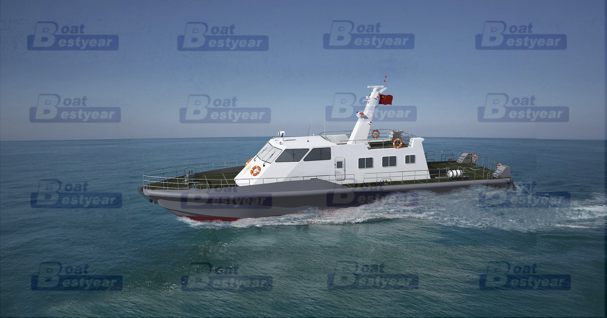 Bestyear Fiberglass High Speed Patrol Boat_WB3300A