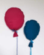 Ballons décoratifs muraux rouge et bleu