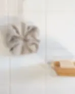 Fleurs de douche en éponge beige