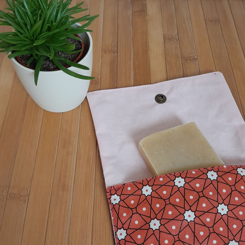 Miniature : Pochette à savon imperméable, zoom motif etoile rouille