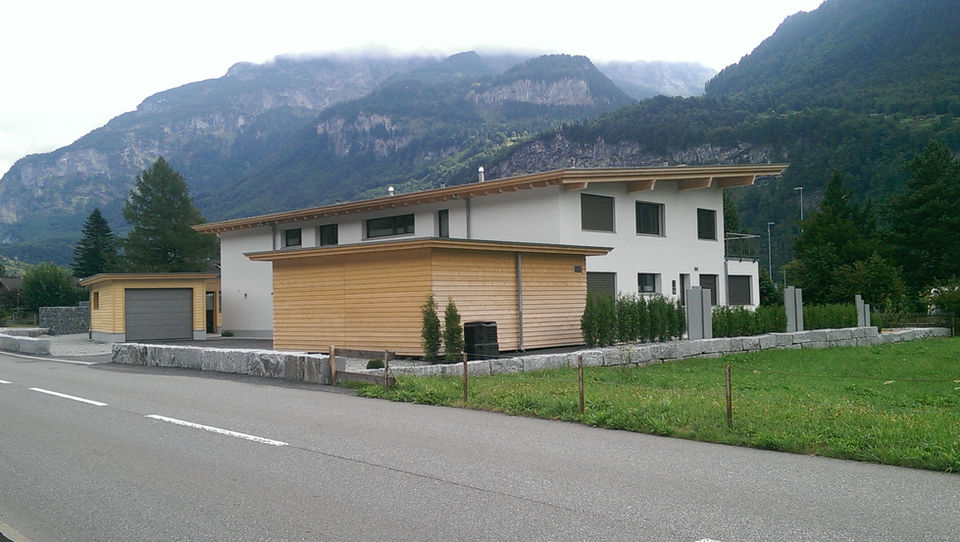 Zweifamilienhaus mit Pultdach und viel Umschwung