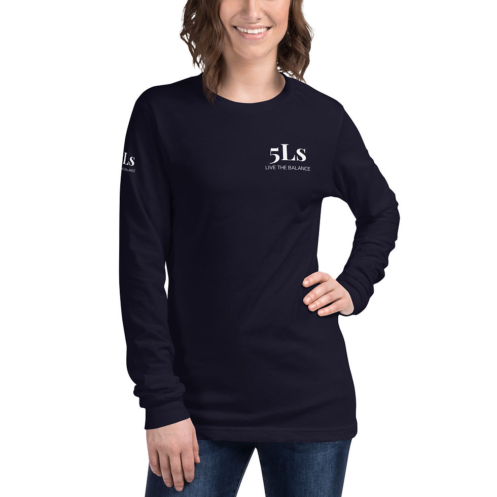 Thumbnail: 5Ls Unisex Long Sleeve Tee - Logo Chest and Sleeve 