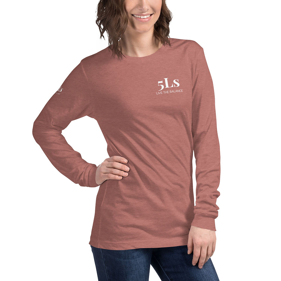 Thumbnail: 5Ls Unisex Long Sleeve Tee - Logo Chest and Sleeve 