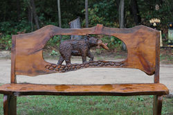 Alonzo Montoya Chainsaw Carved Bench 7.JPG