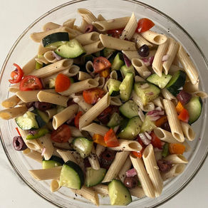 High Protein, Plant Based Pasta Salad (gluten free, dairy free)