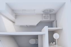 Salle d'eau maquette 3D